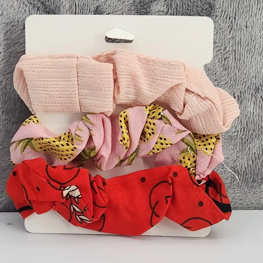 3 pc Scrunchy Set - Hair Accessories - Elastic bands for ponytails - Hair Ties